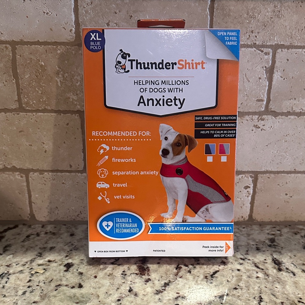 Thundershirt Anxiety Solution for Dogs - Blue and Orange